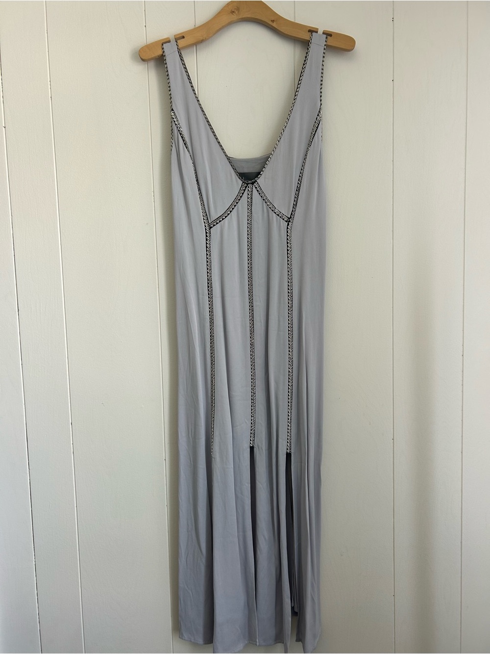 Anthropologie Light blue beaded dress